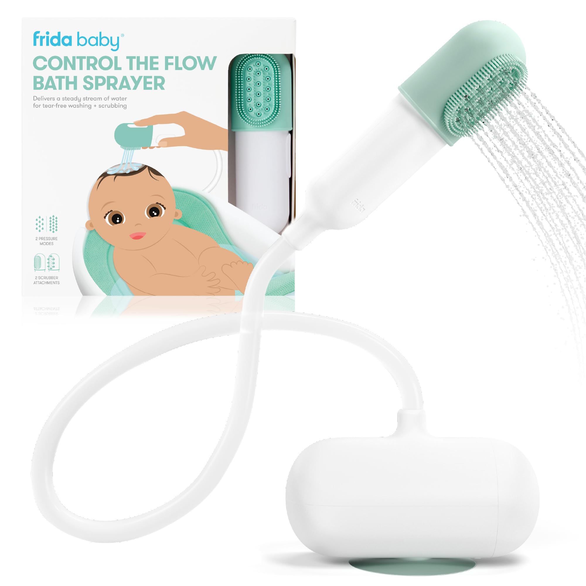 Frida rociador frontal mostrando diseño ergonómico y control fácil