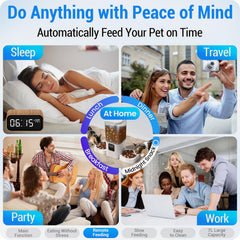 Frienhund pantalla de app Smart Life controlando raciones, gestión remota