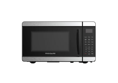 Frigidaire EMW727 vista frontal acero inoxidable aspecto moderno y fácil limpieza