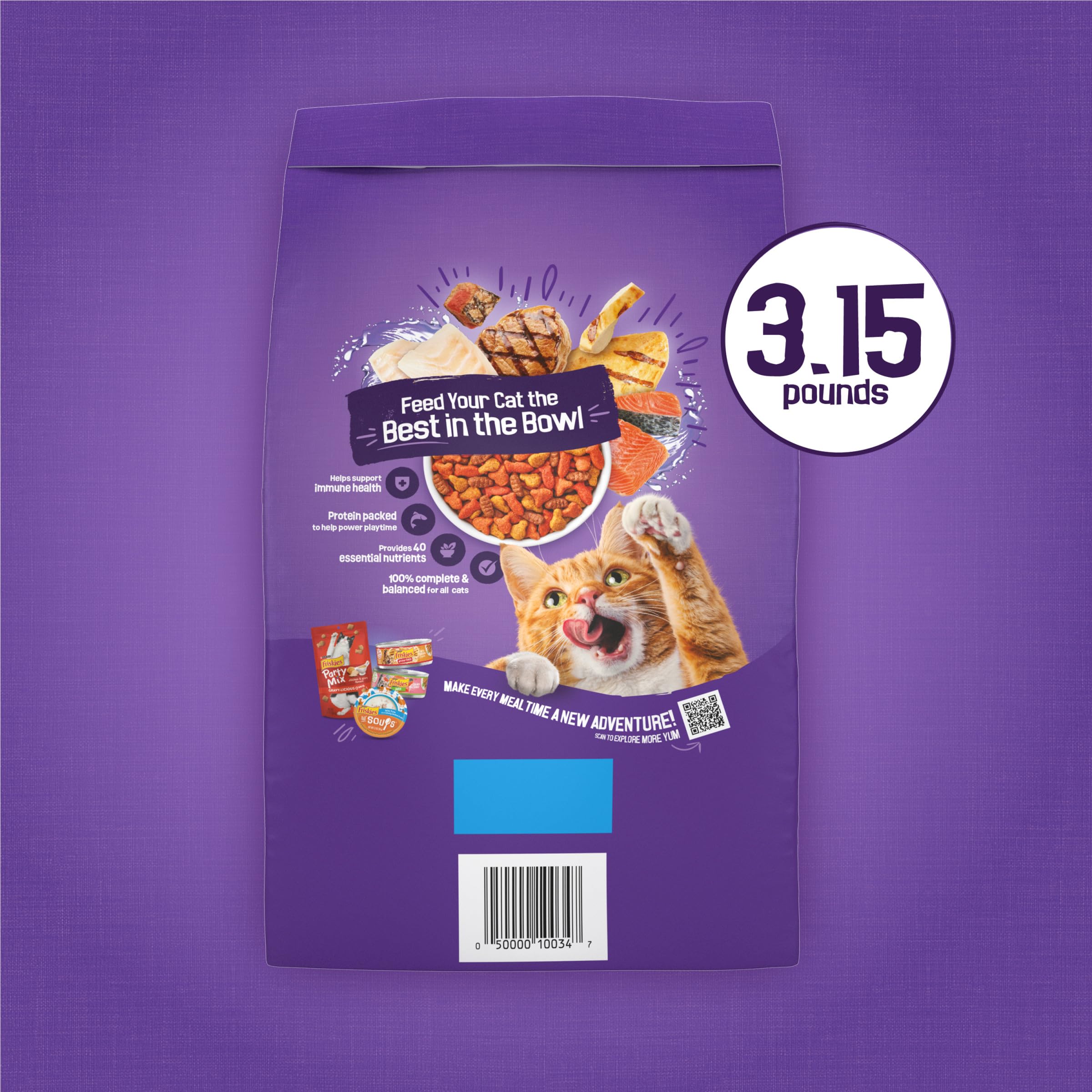 Friskies dry food served in a bowl ready for mealtime benefit