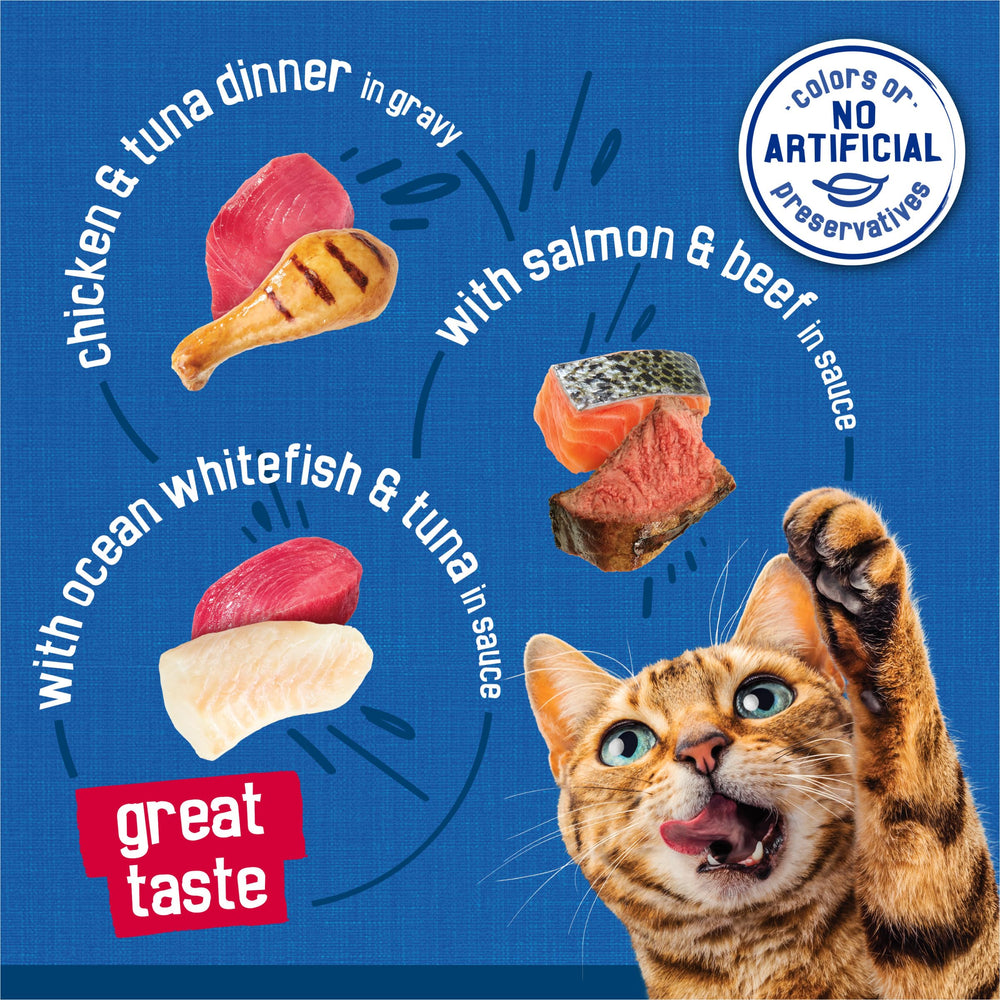 Friskies lata junto a una regla para visualizar tamaño real