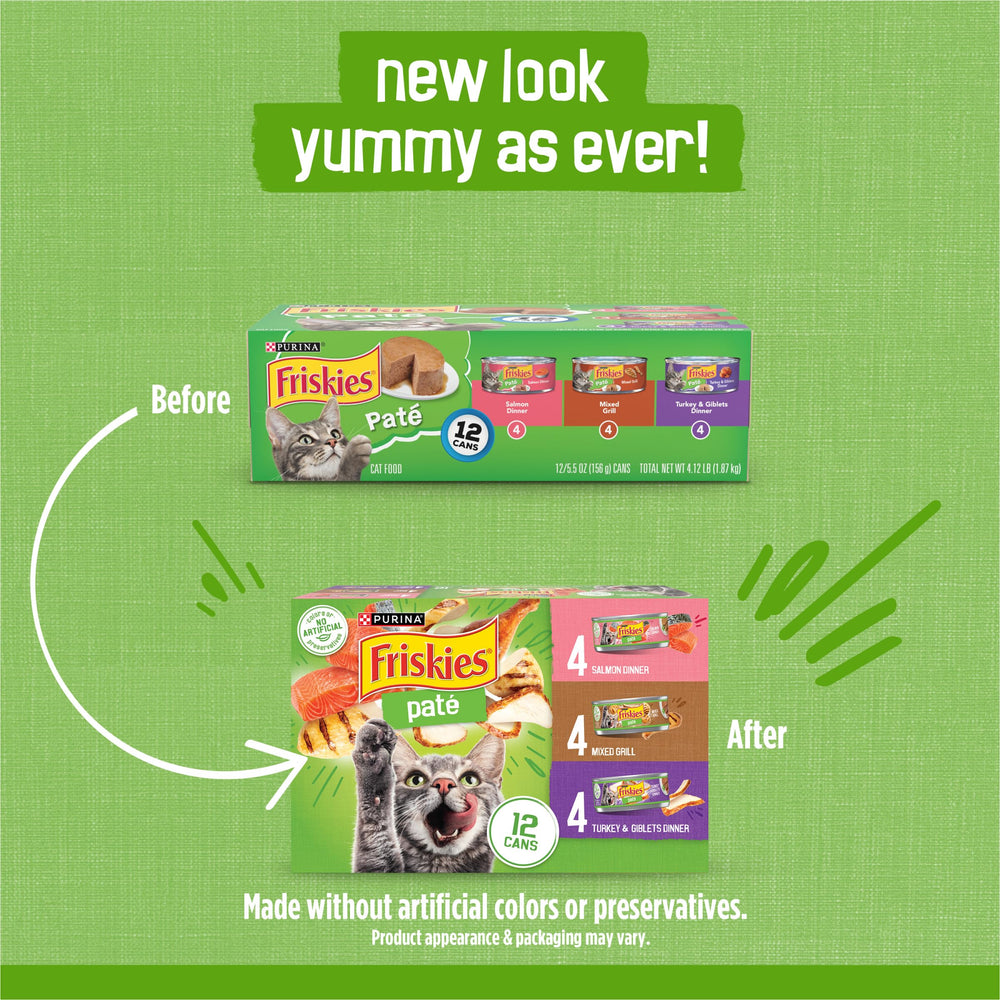 Friskies etiqueta con ingredientes y beneficios nutricionales claros