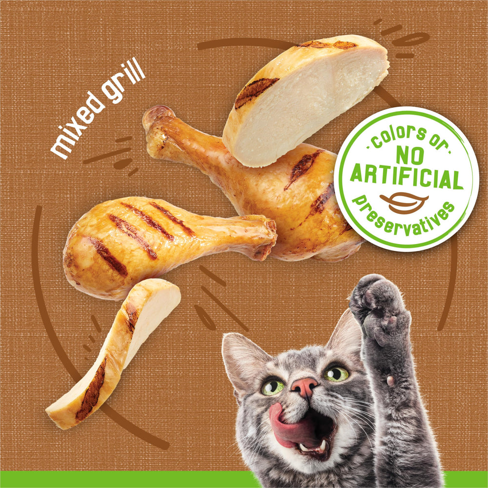 Friskies lata sobre fondo indicando envase reciclable práctico
