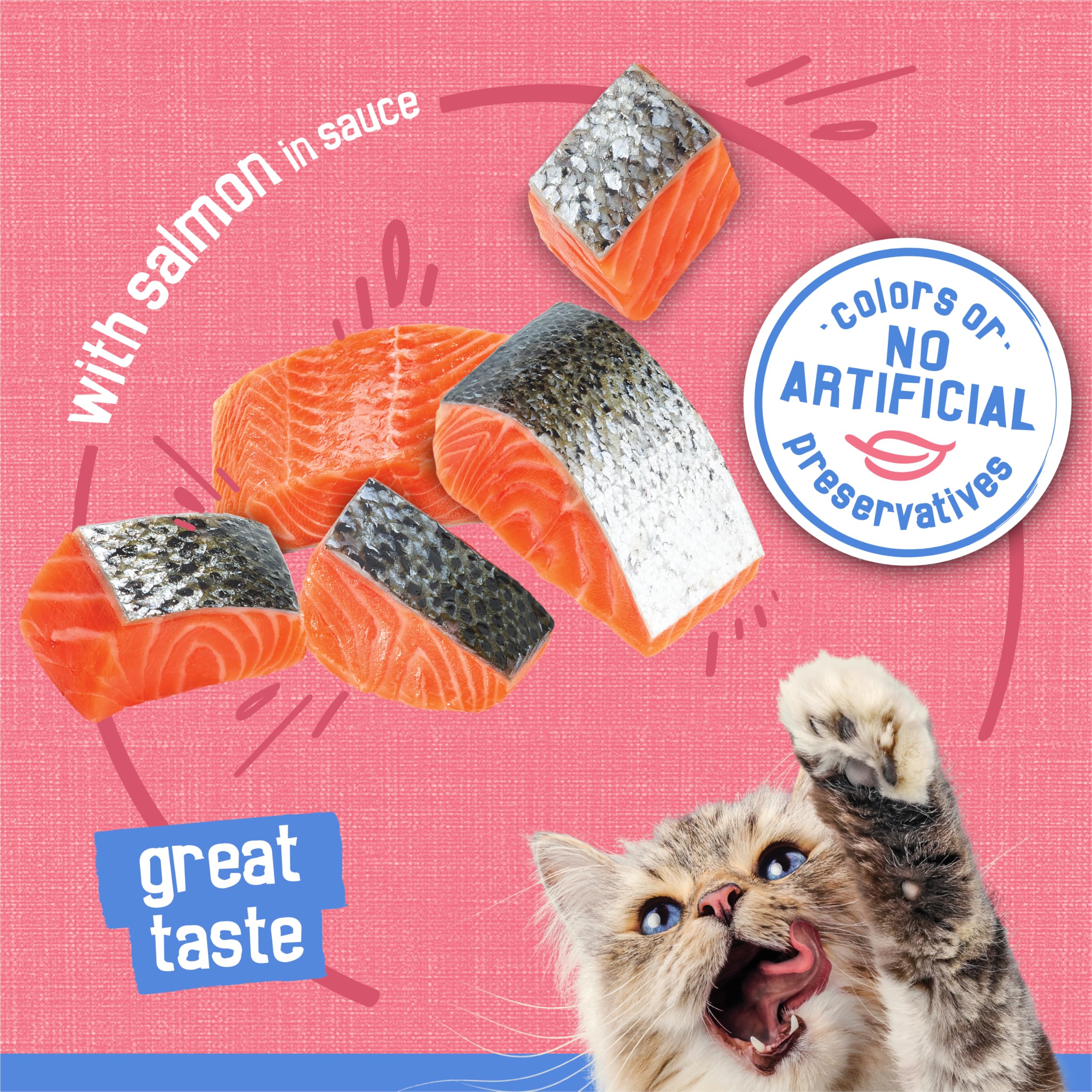 Etiqueta Friskies con ingredientes clave y datos nutricionales