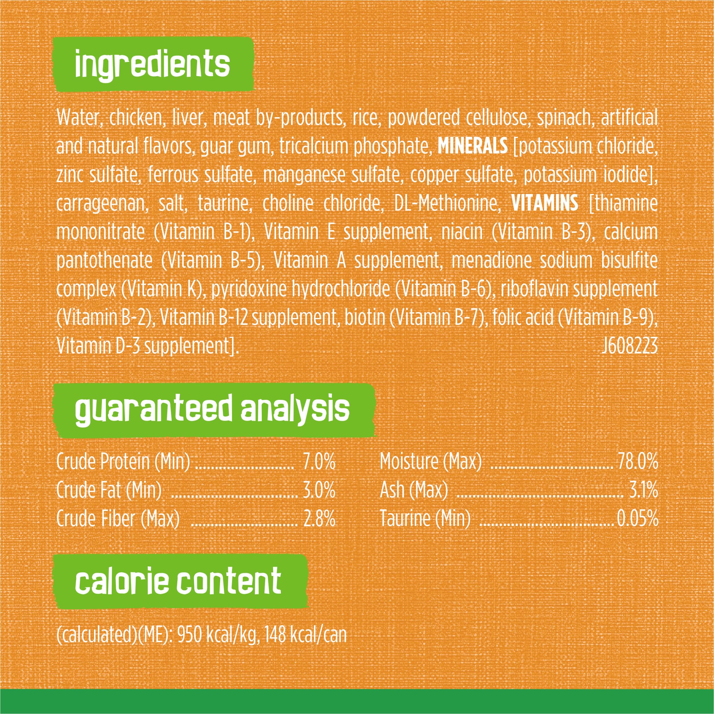 Friskies etiqueta nutrición legible que ayuda a decidir con confianza