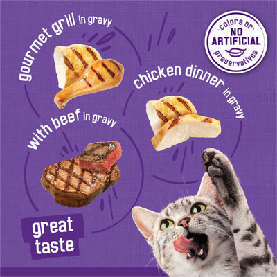 Friskies etiqueta nutricional mostrando ingredientes y taurina para salud felina