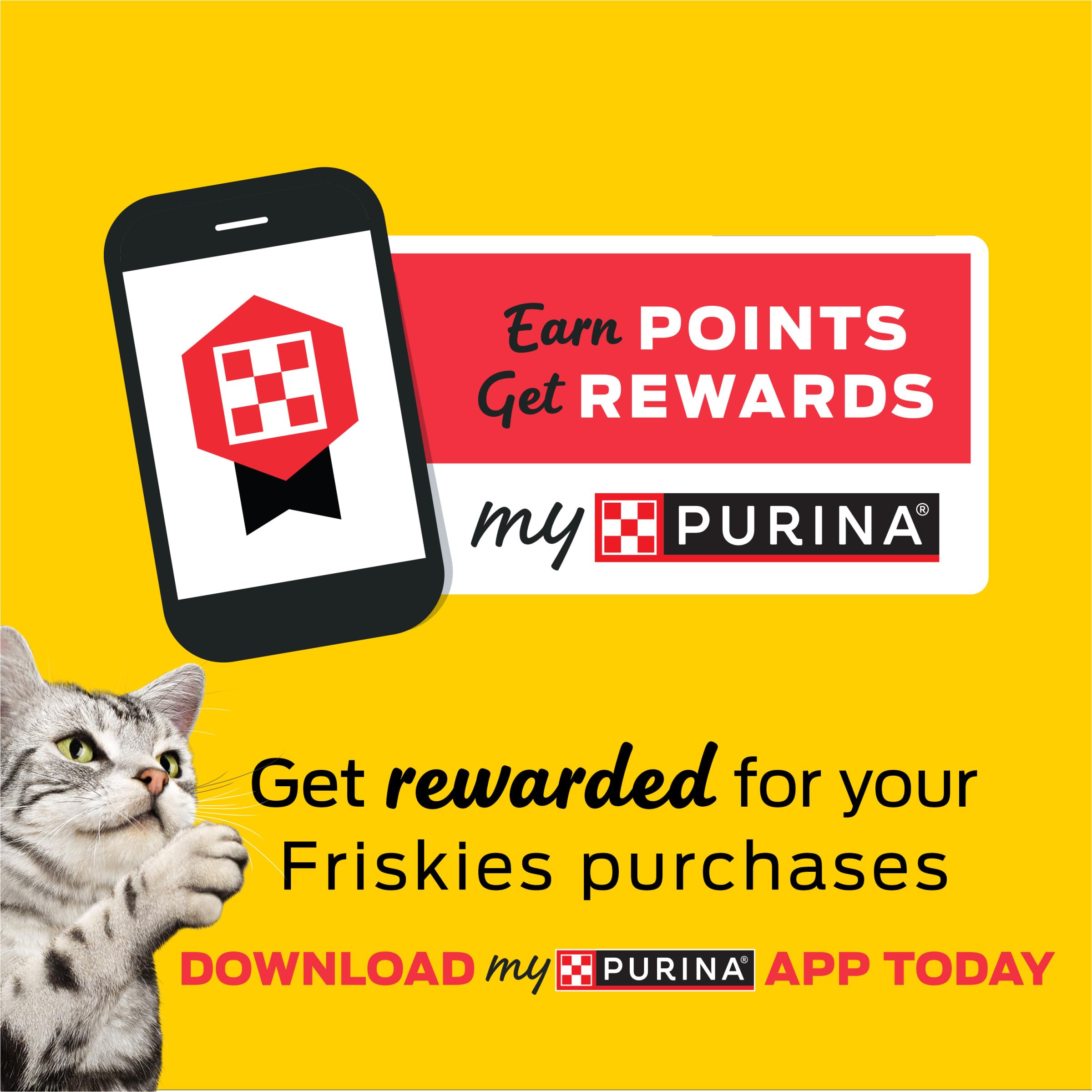 Friskies detailed chicken piece on fork, emphasizes real poultry ingredient