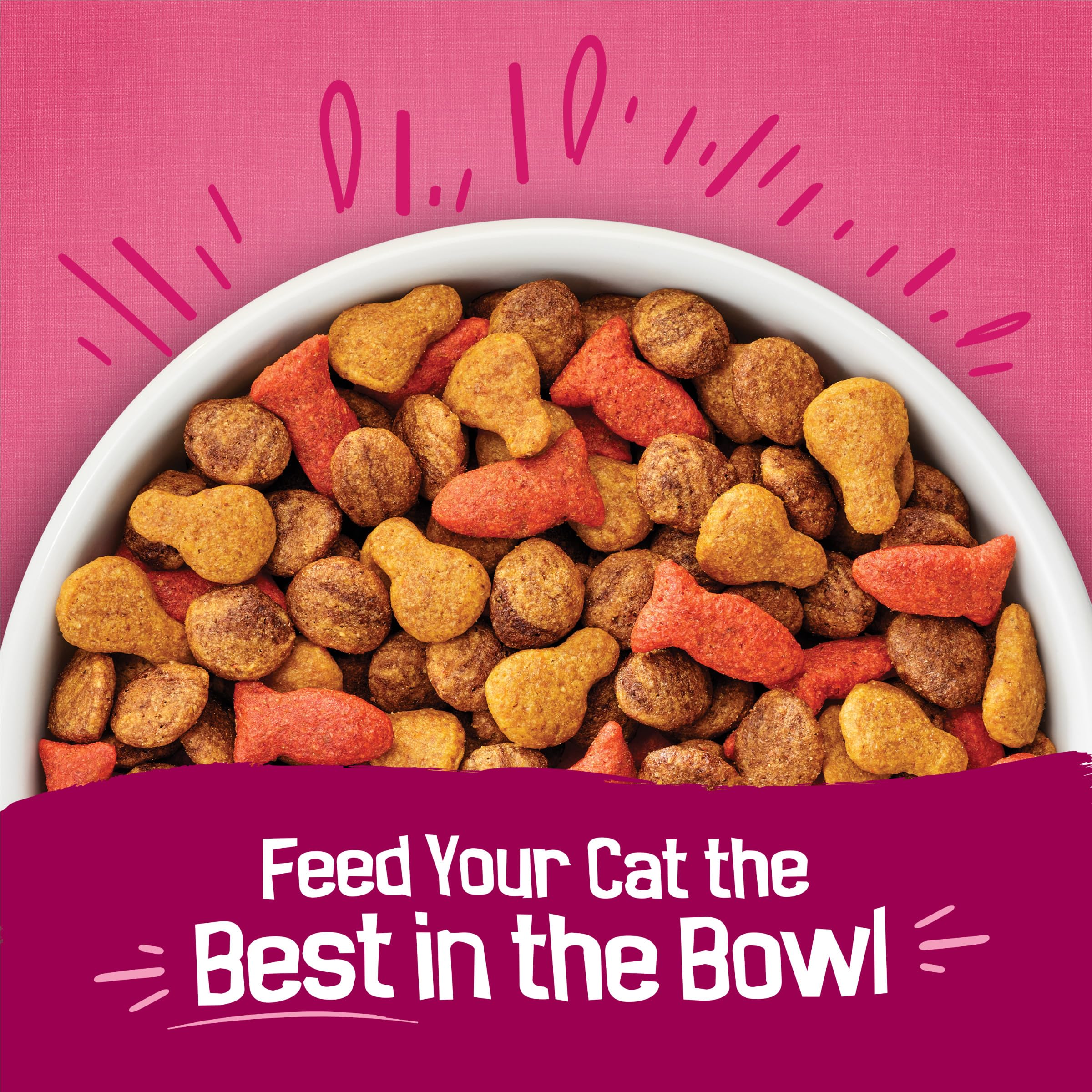 Friskies ingredientes pollo y salmón representados para mostrar sabores