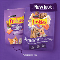 Friskies close-up kibble texture highlighting crunchy appeal