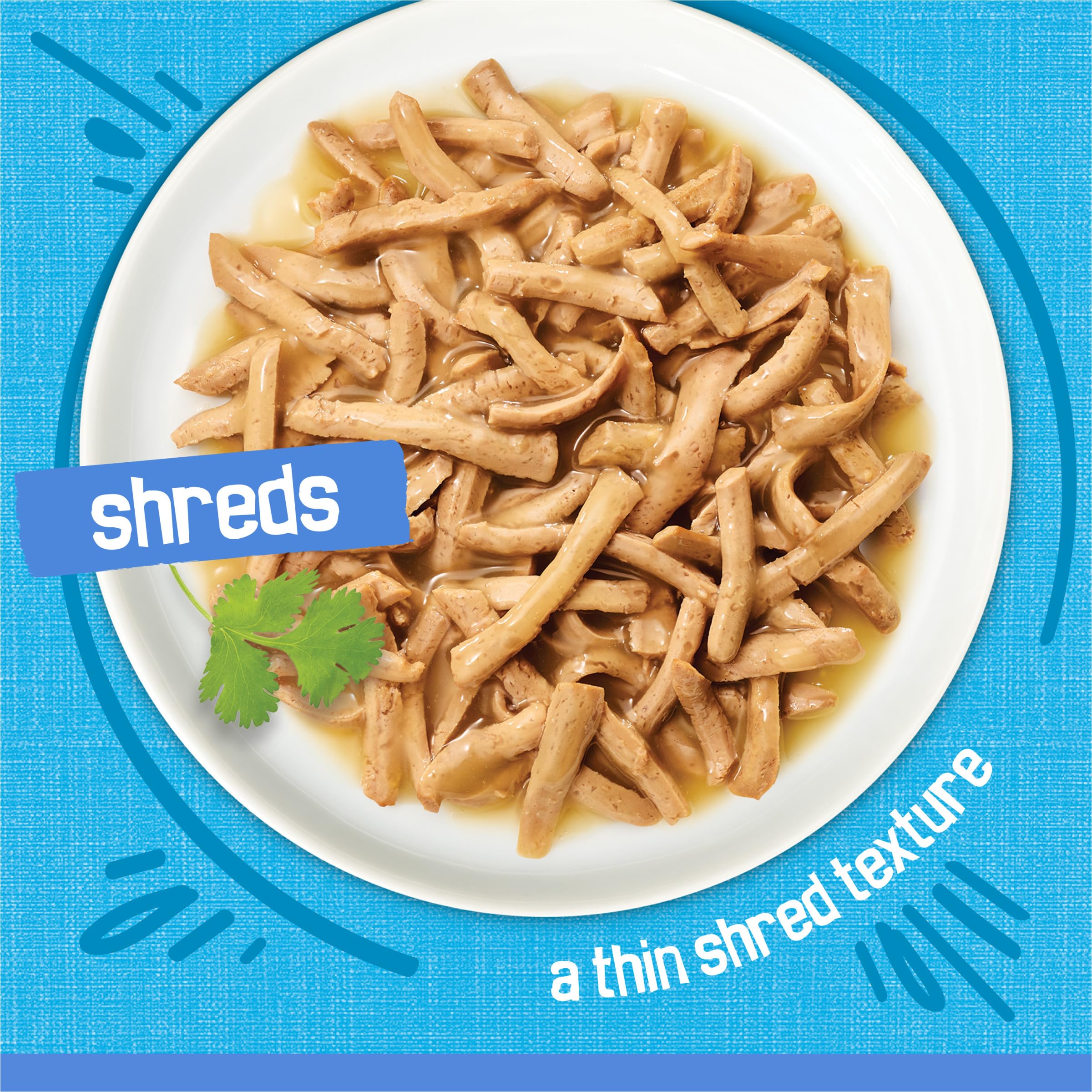 Friskies lata abierta con contenido listo para servir en plato