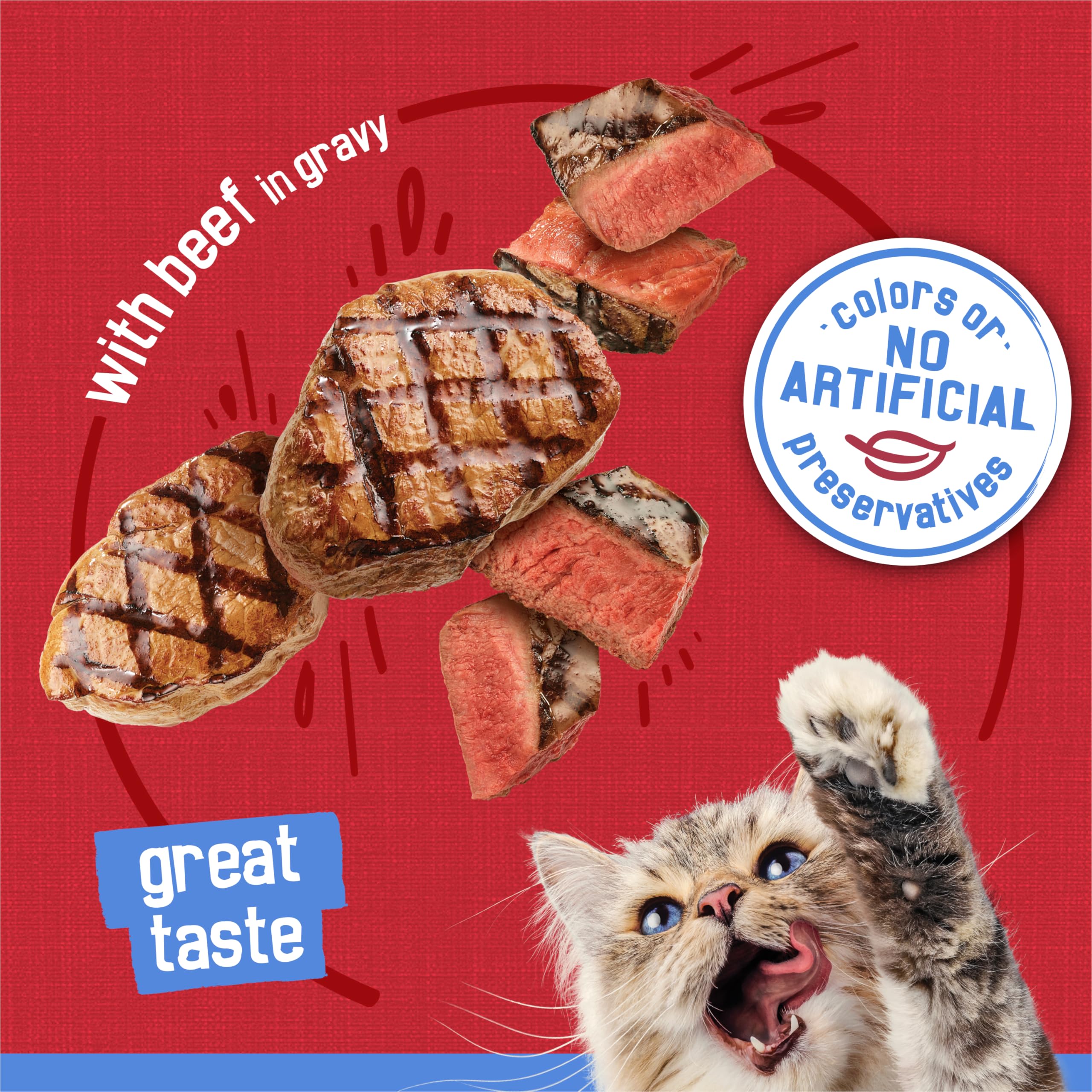 Friskies etiqueta de la lata con información nutricional clara y segura