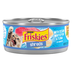 Friskies lata frontal mostrando el diseño y tamaño pack 24