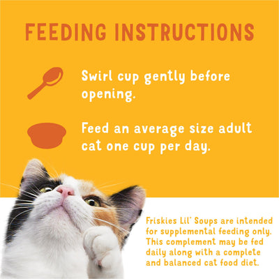 Friskies 30 single-serve cups arrayed for portion control convenience