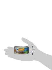 Friskies porción servida en plato para visualización de tamaño de ración