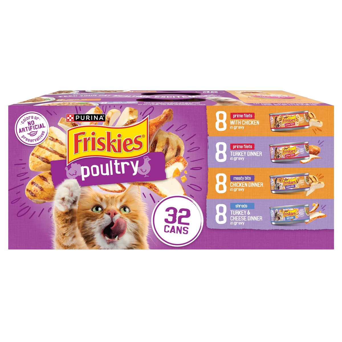 Friskies Purina imagen frontal del pack para identificar variedad