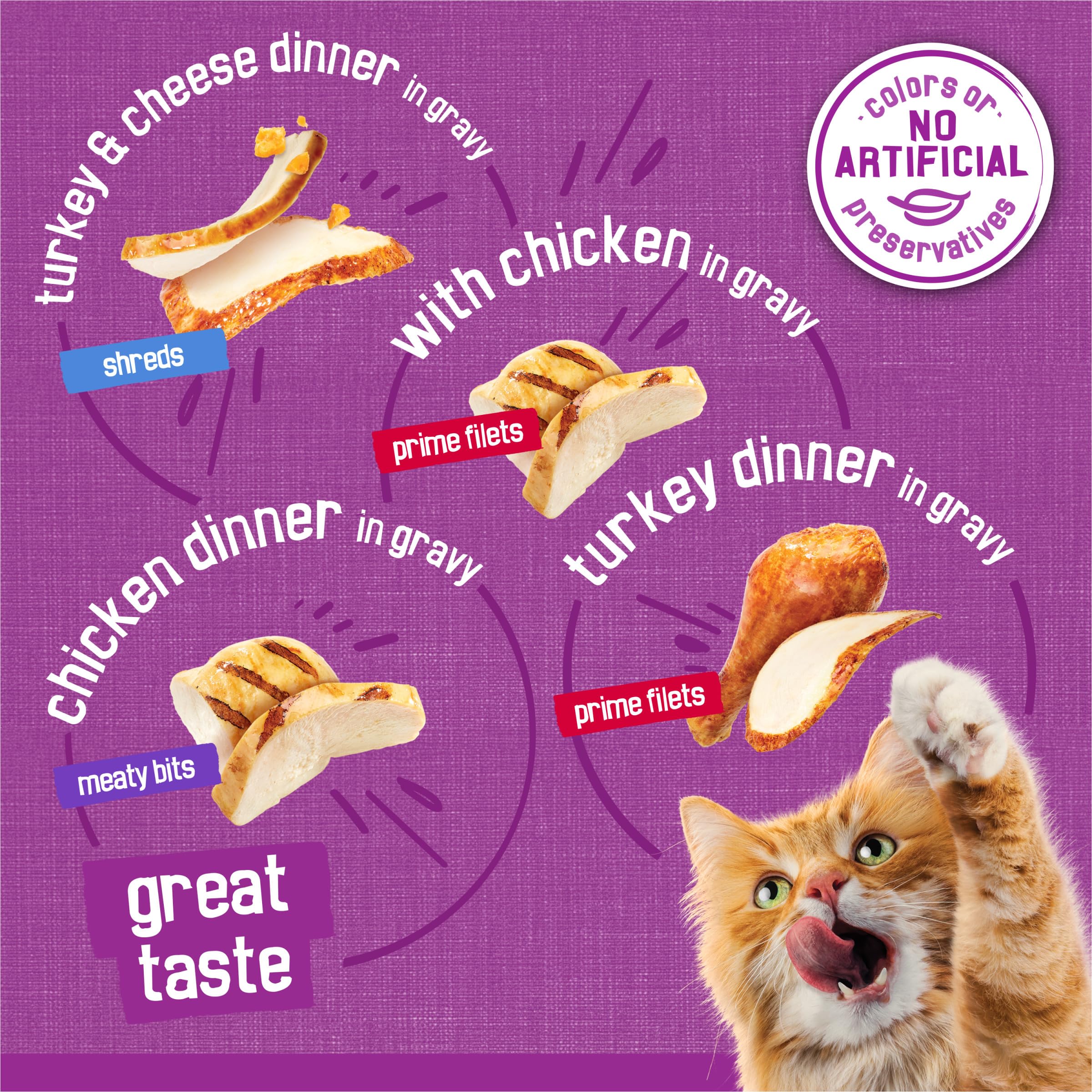 Friskies Purina trozos carnosos visibles como bocado sustancioso