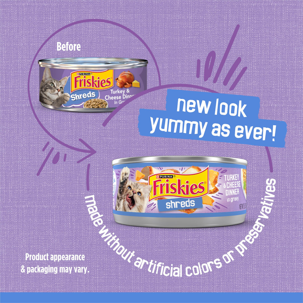 Friskies primer plano de hebras de pavo, textura tentadora