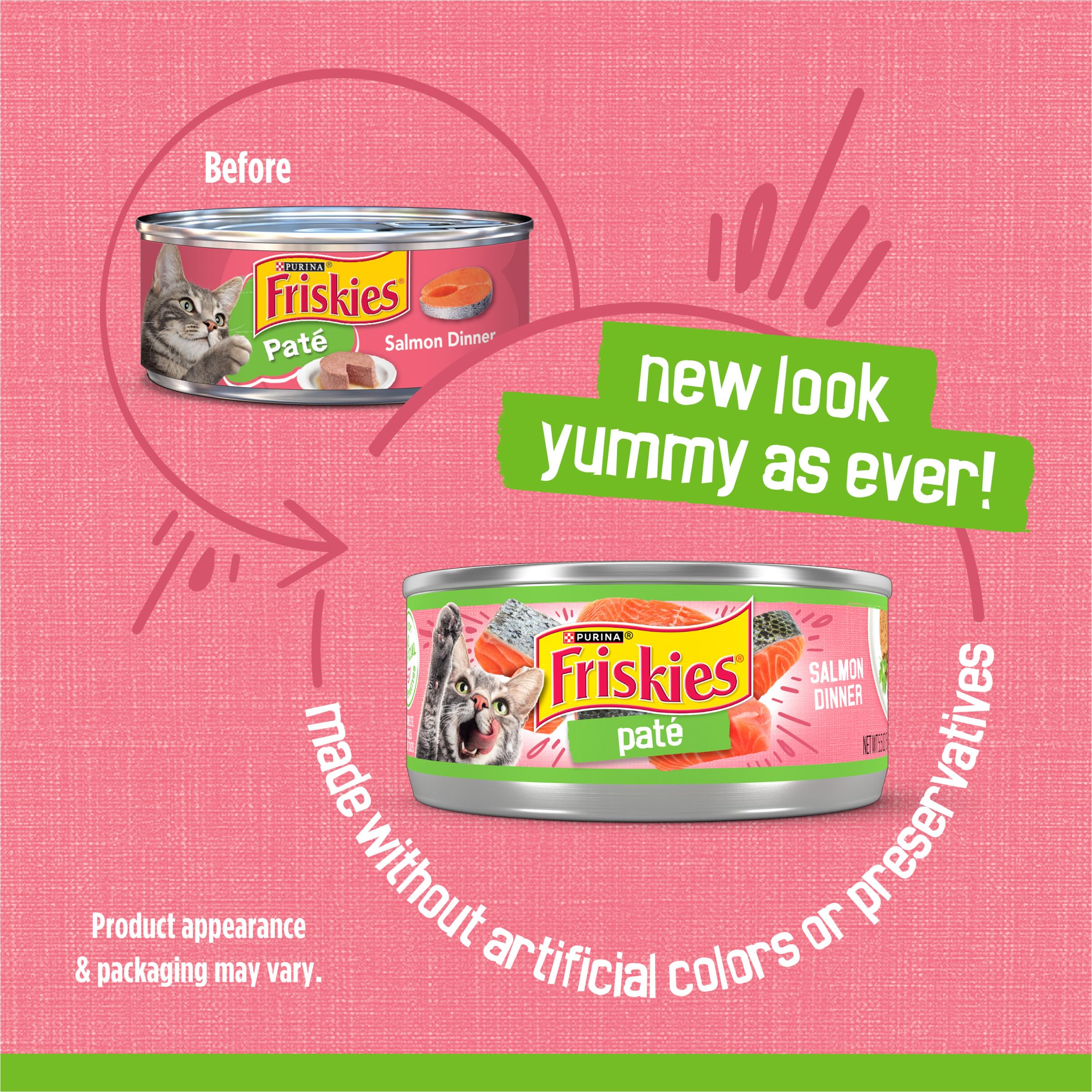 Friskies textura de pate en primer plano que facilita la ingestión