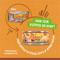 Detalle de la textura paté Friskies resaltando apetito del gato