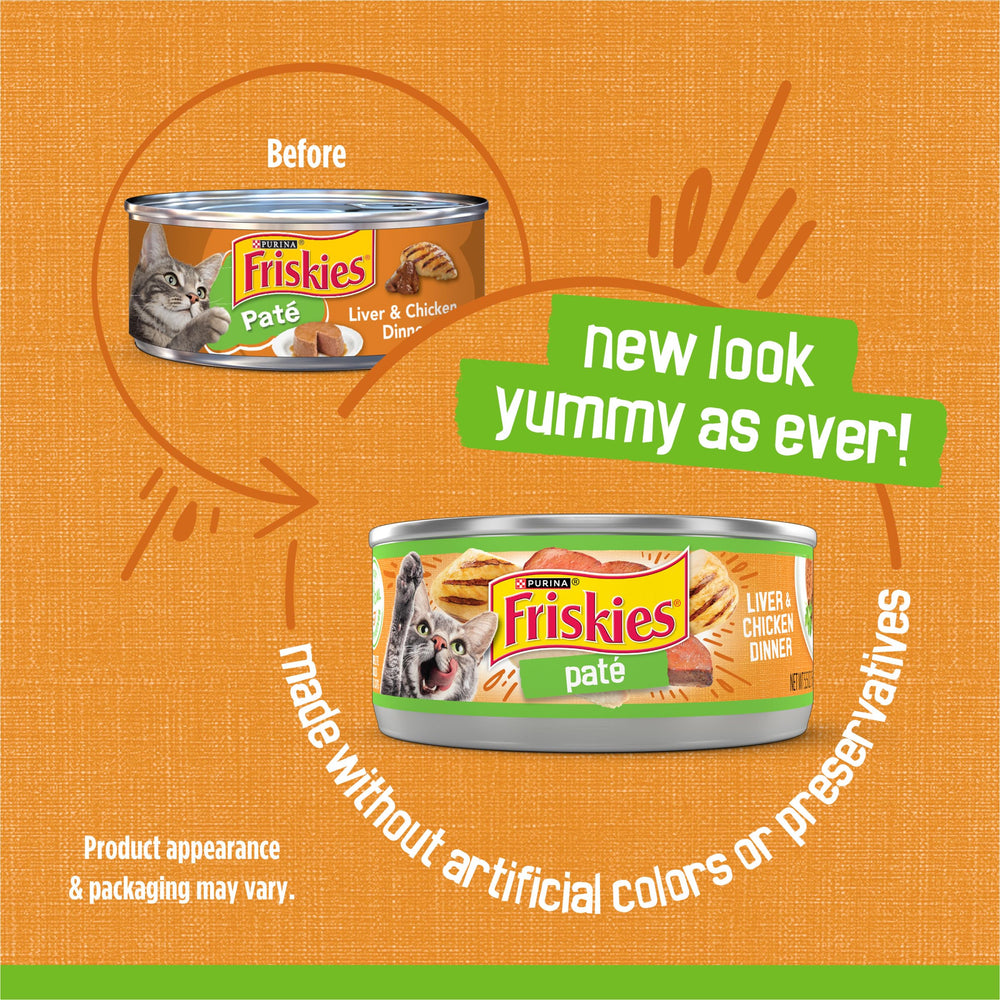 Friskies primer plano de la textura pâté que facilita la ingesta