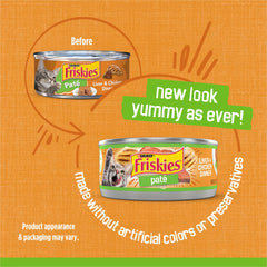 Friskies primer plano de la textura pâté que facilita la ingesta
