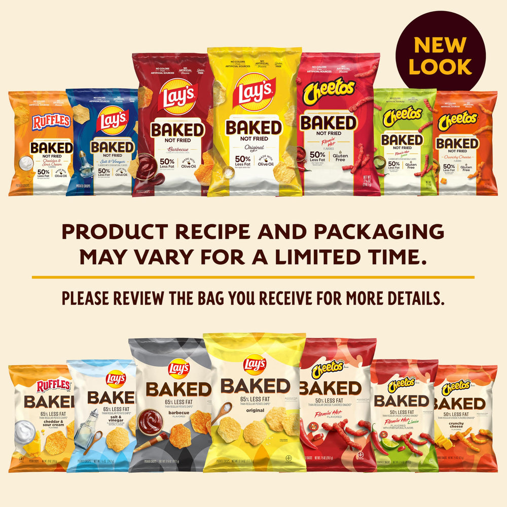 Frito-Lay bolsa abierta con chips horneados y textura aireada