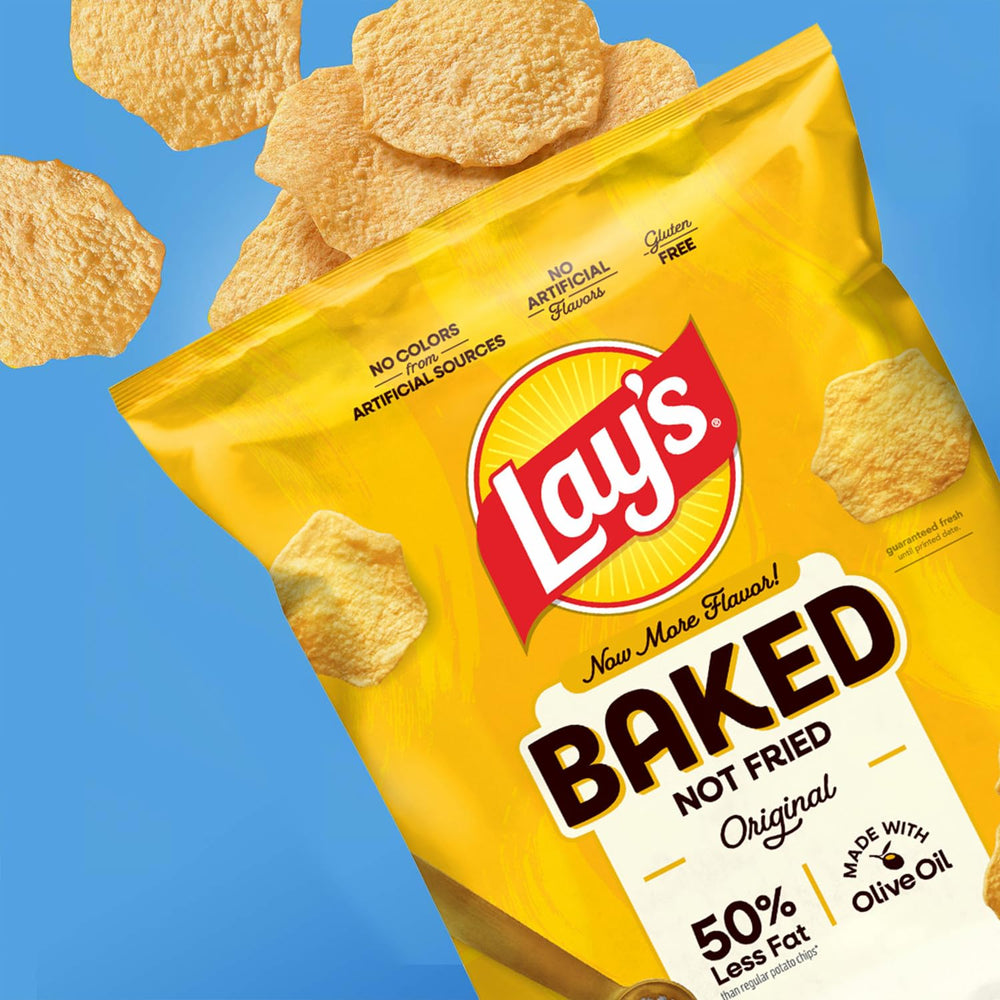 Frito-Lay comparación de tamaño en mano para escala de porción