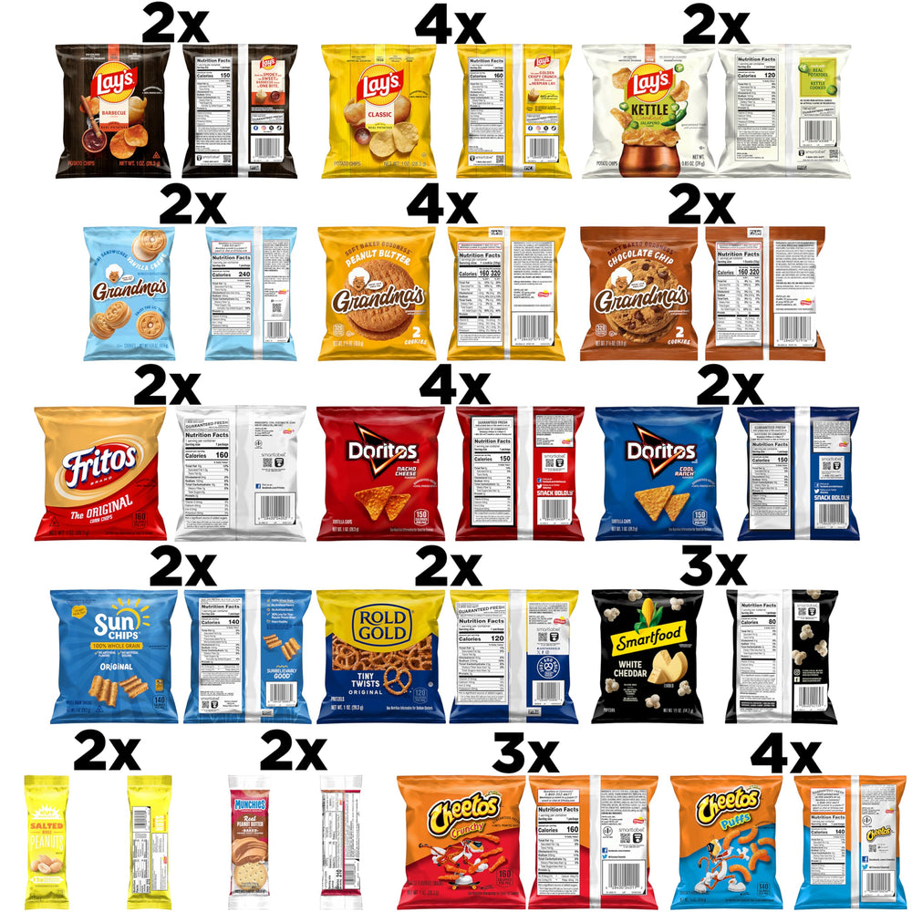 Frito Lay montaje de porciones listo para repartir en eventos