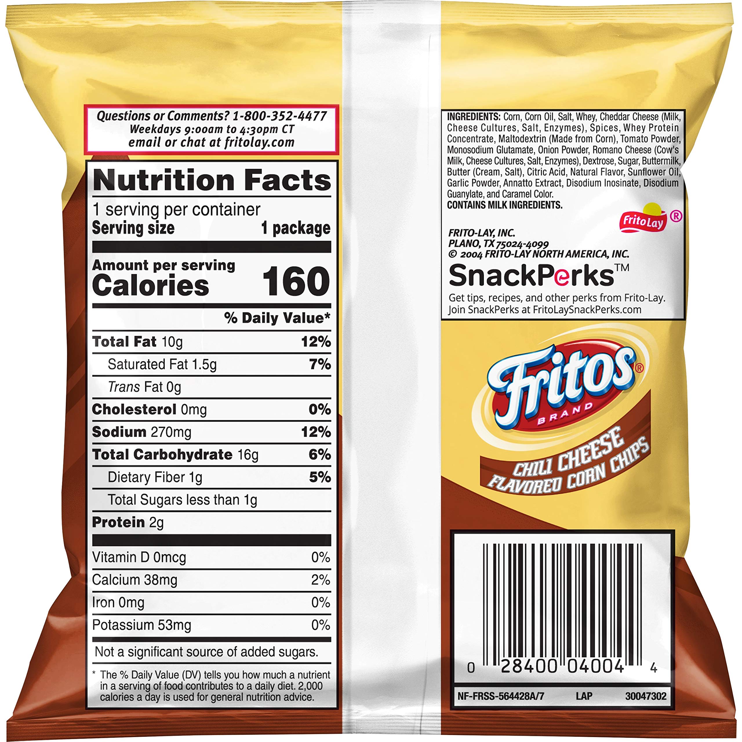 Primer plano de la textura crujiente de Fritos con sabor Chili Cheese, Fritos resalta el crujido