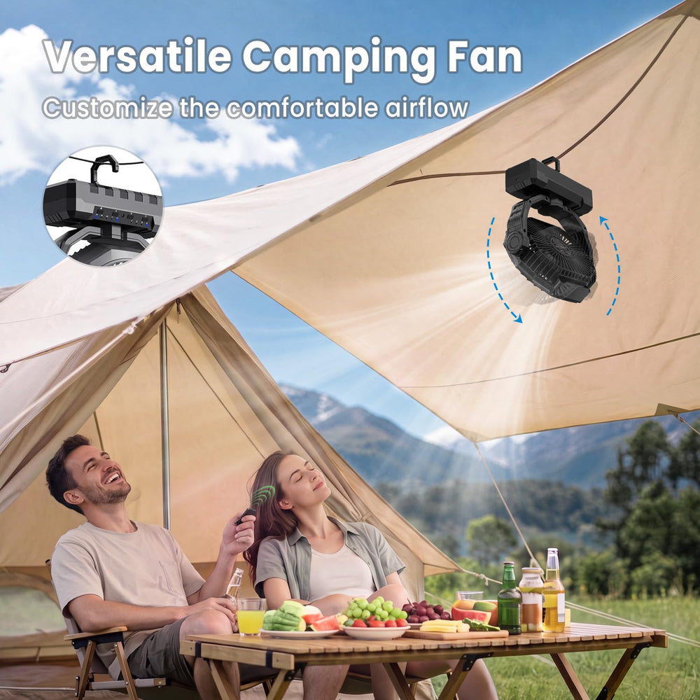 FRIZCOL ventilador colgado con gancho para uso manos libres en camping