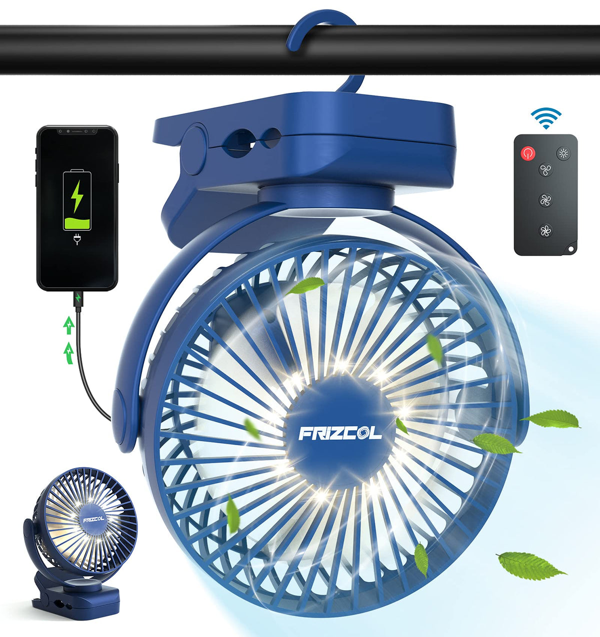 FRIZCOL ventilador frontal mostrando diseño compacto y flujo de aire