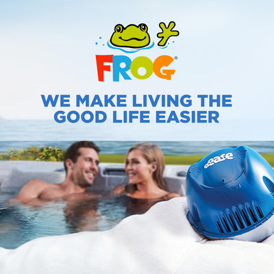 FROG unit next to a hand for scale showing compact, easy-to-handle benefit