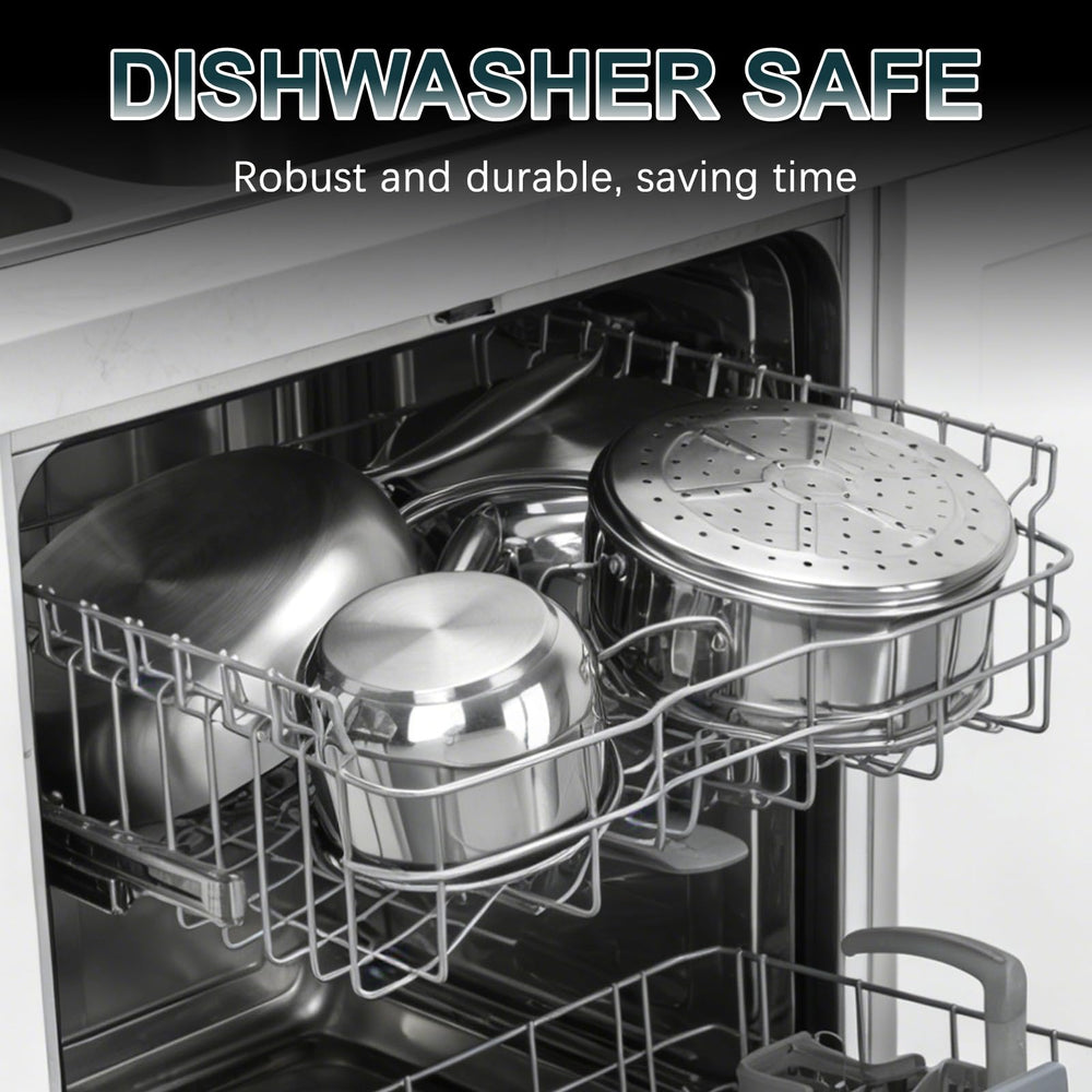 Fruikit cookware set displayed on kitchen counter illustrating complete meal preparation