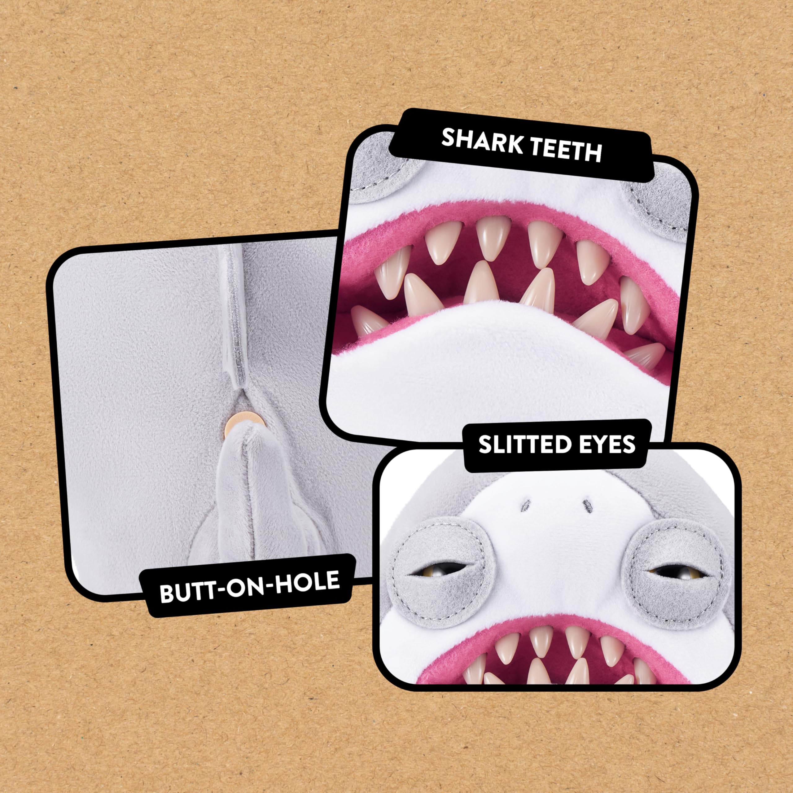 Fuggler Jaws comparado con una mano para mostrar tamaño portátil