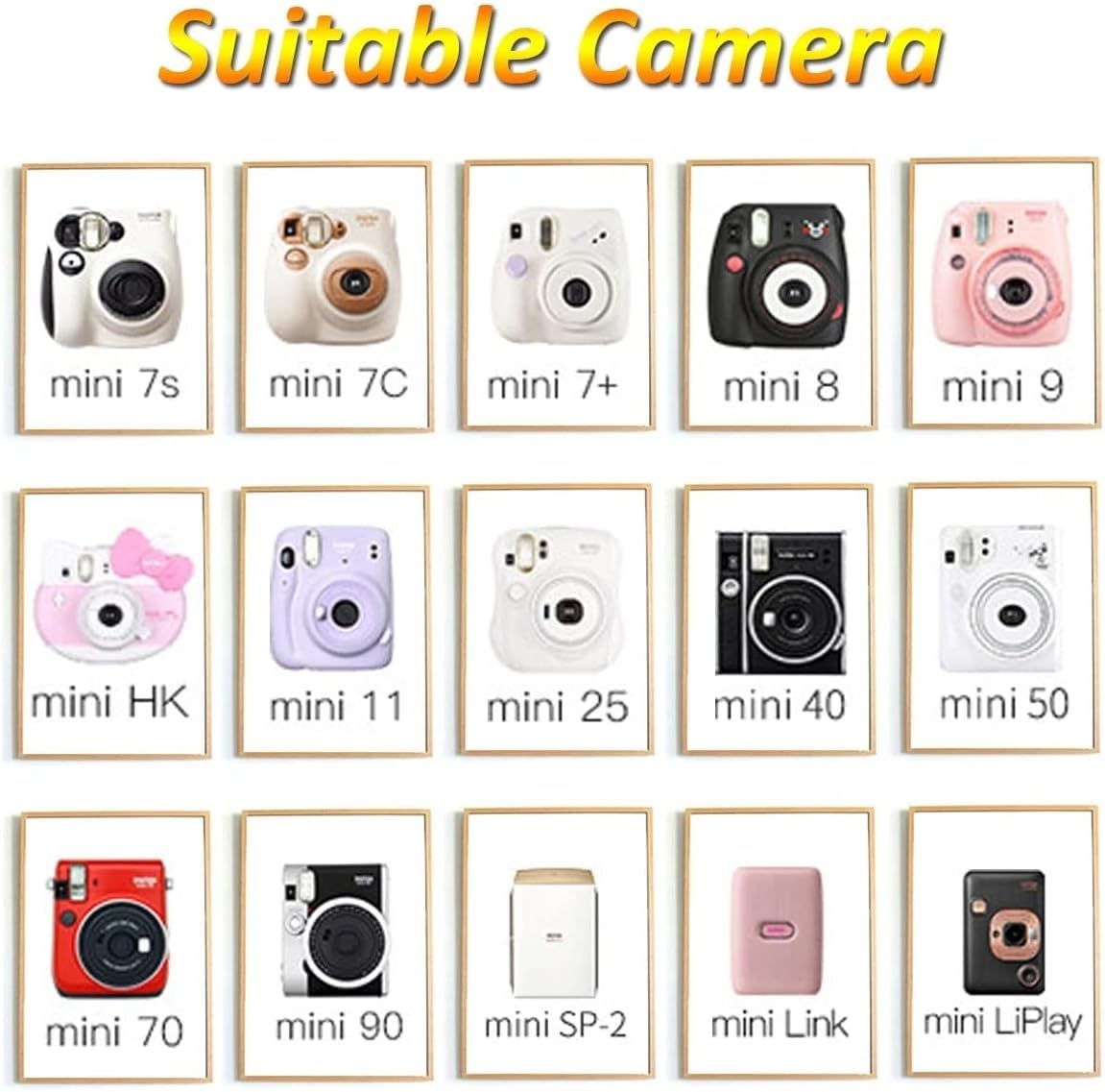 Fujifilm Instax mini etiqueta con información que ayuda a un almacenamiento correcto