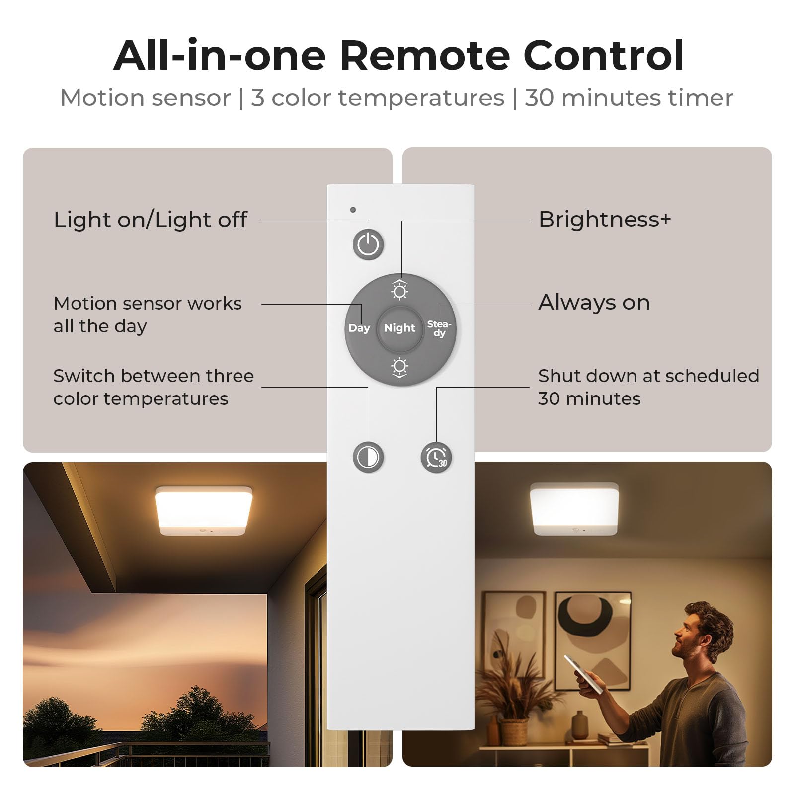 FULEN control remoto y botones, ajuste remoto de color y brillo