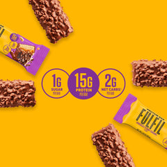 FULFIL primer plano del nougat de cacahuete mostrando textura y sabor