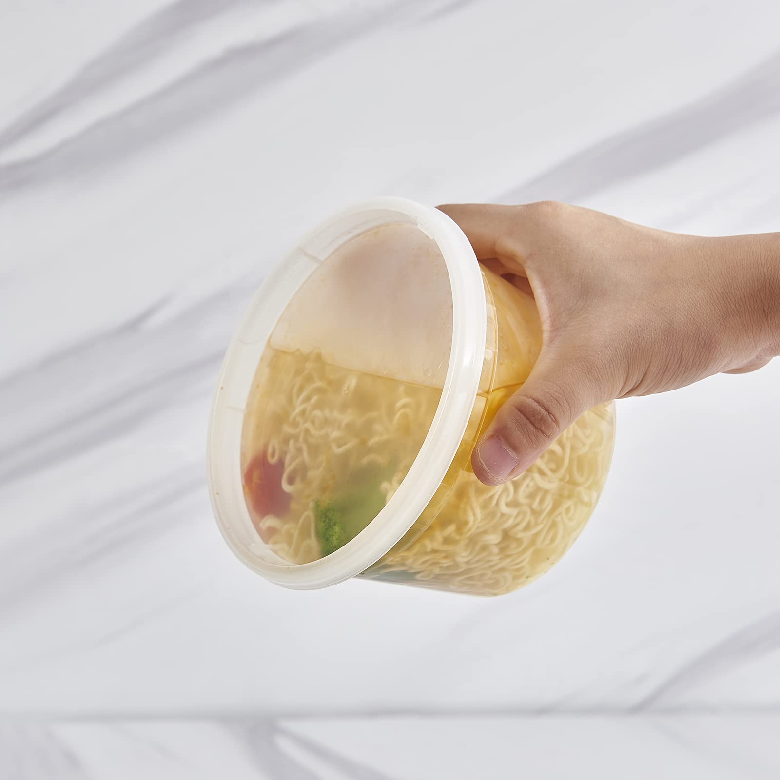 FULING varios contenedores apilados en refrigerador ahorrando espacio y ordenando comidas