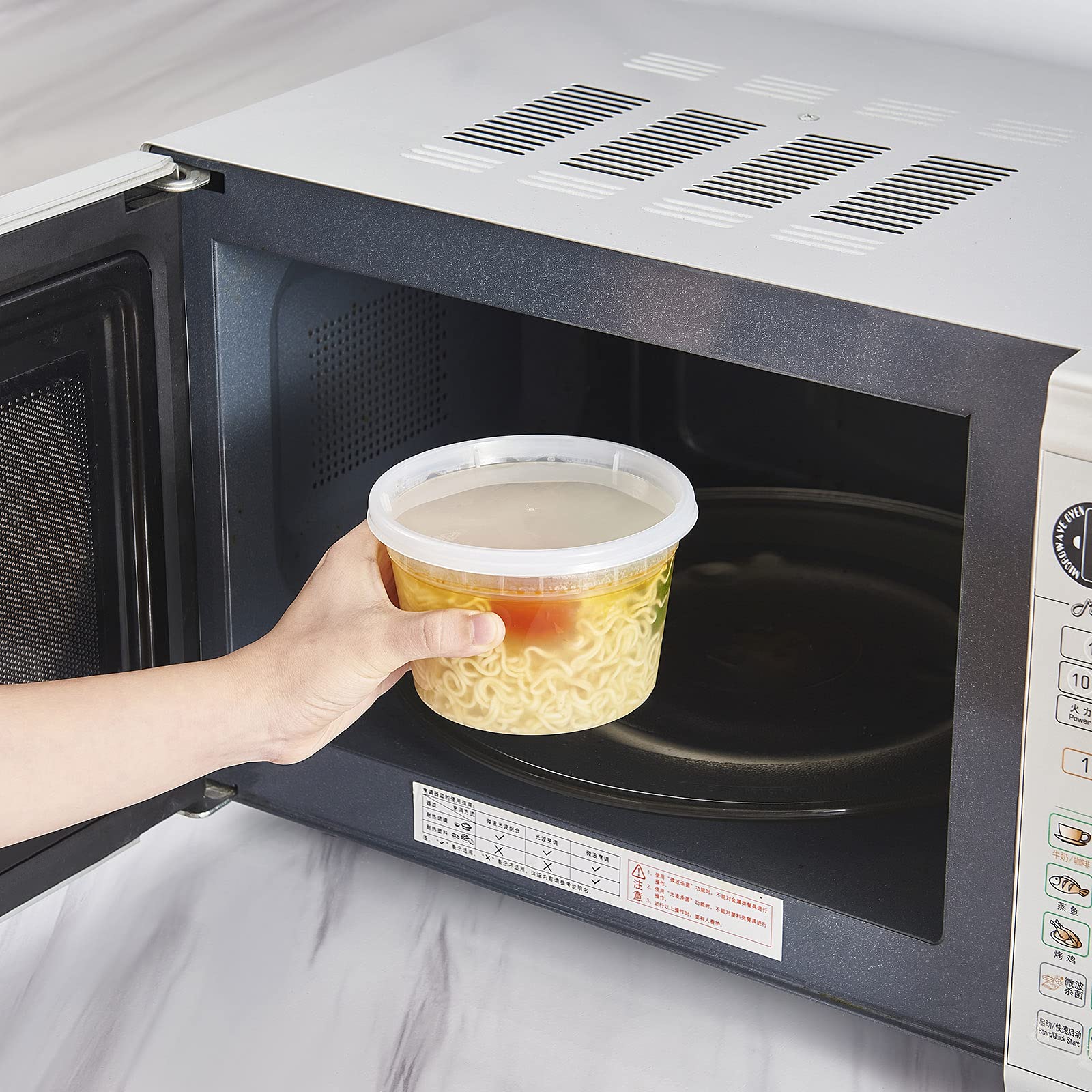 FULING contenedor con sopa listo para llevar, mantiene líquidos protegidos durante el transporte