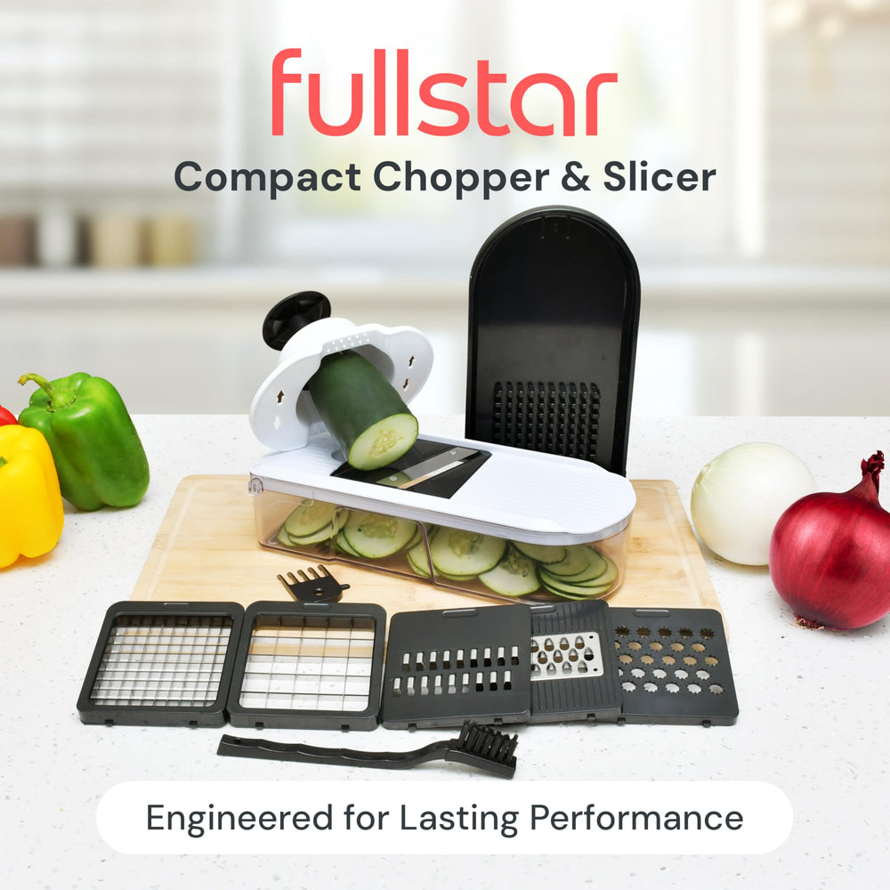 fullstar primer plano de cuchillas 420J mostrando filo preciso y durabilidad