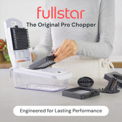 Fullstar primer plano de cuchillas de acero 420, cortes precisos