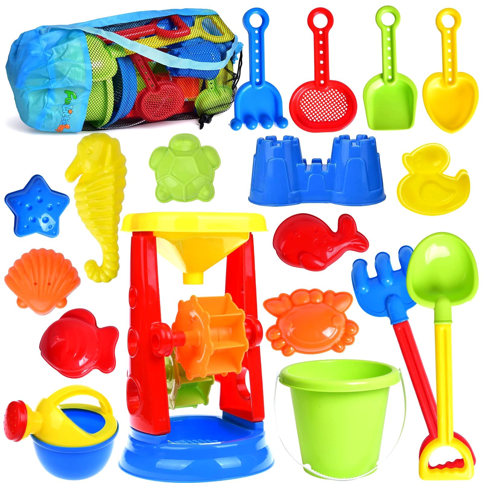 FUN LITTLE TOYS front packaging showing complete 19-piece kit for easy transport