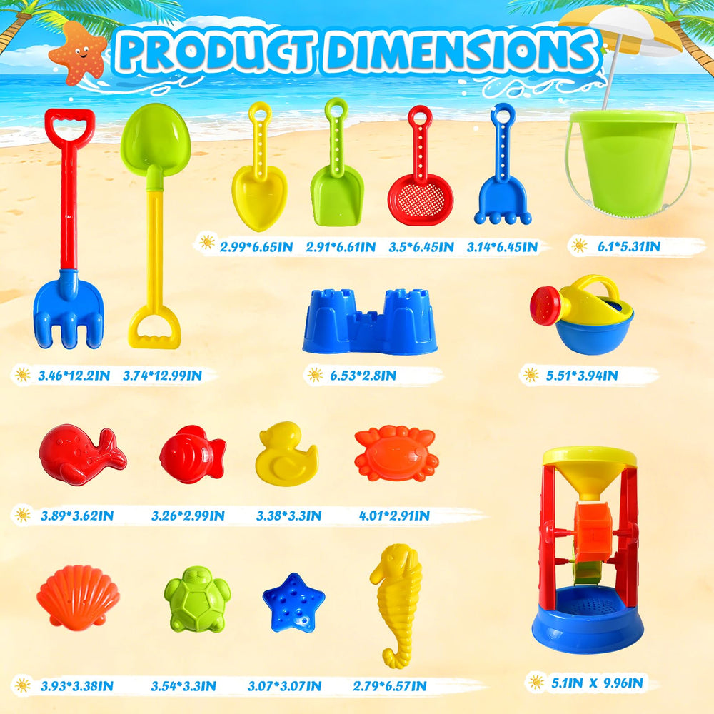 FUN LITTLE TOYS breathable mesh bag storing toys and allowing wet sand to drain