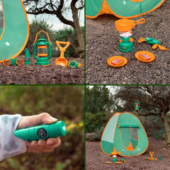 FUN LITTLE TOYS close-up oil lamp lights up for realistic camping effect