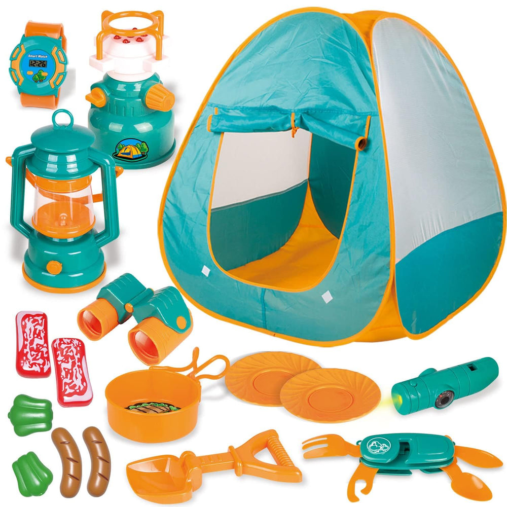 FUN LITTLE TOYS front view of pop-up tent showing easy setup and play space
