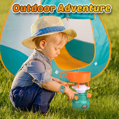 FUN LITTLE TOYS interior reading nook inside tent encouraging quiet play