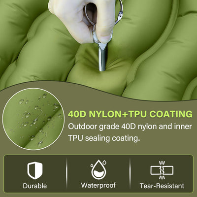 FUN PAC sleeping pad inflated inside tent demonstrating comfortable campsite use