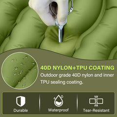 FUN PAC sleeping pad inflated inside tent demonstrating comfortable campsite use