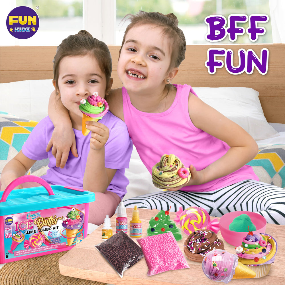 FUN KIDZ accesorios con sprinkles y charms para decorar slimes creativos