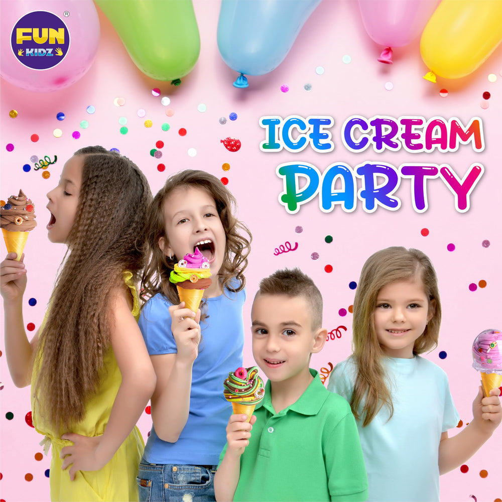 FUN KIDZ comparación de tamaño del kit y sus componentes para referencia